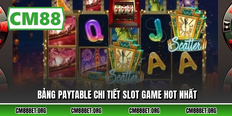 Bảng paytable chi tiết slot game hot nhất